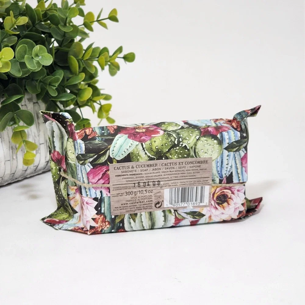 Castelbel Cactus & Cucumber Scented Soap Bar 10.5 oz 300 g